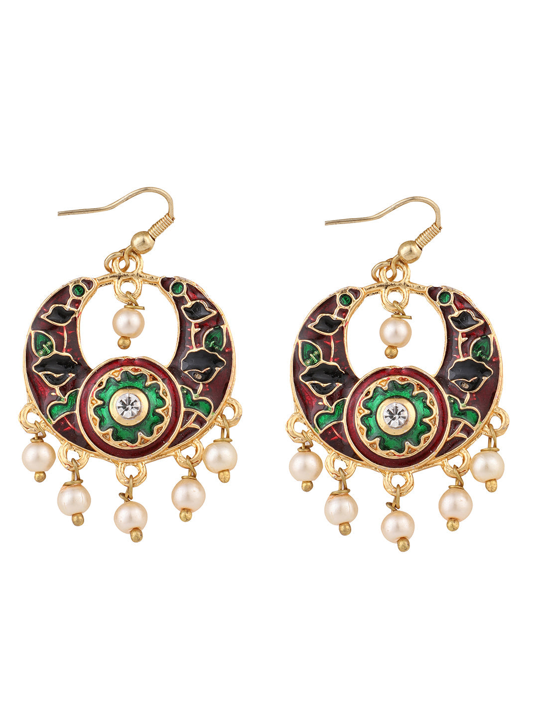 Women's Set Of 2 Oxidised And Brass Western Look Earring
