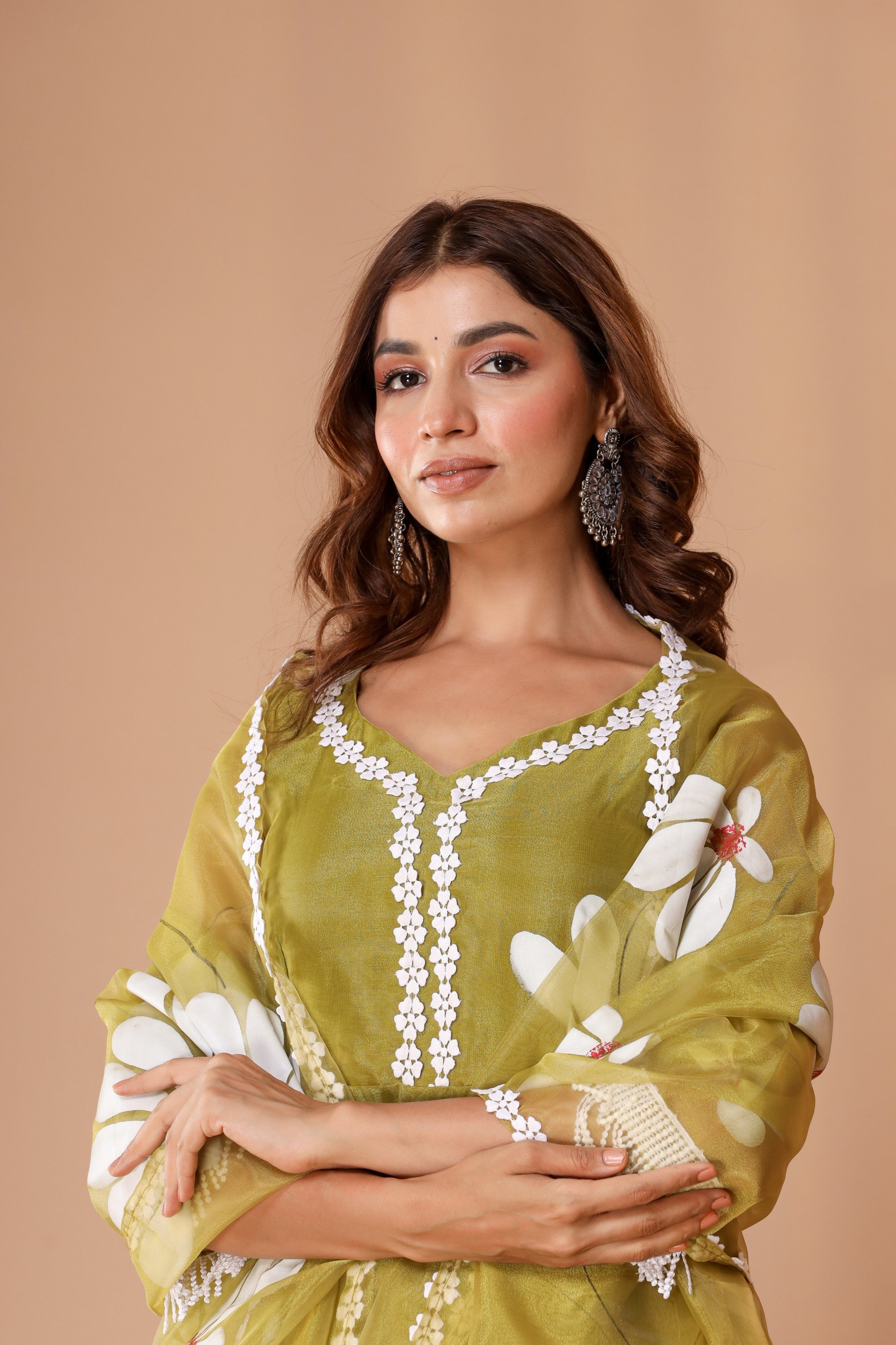 Women's Hand Paint Organza Suit Set