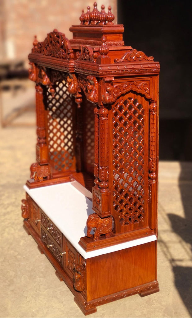 Solid Teak Wood Pooja Temple
