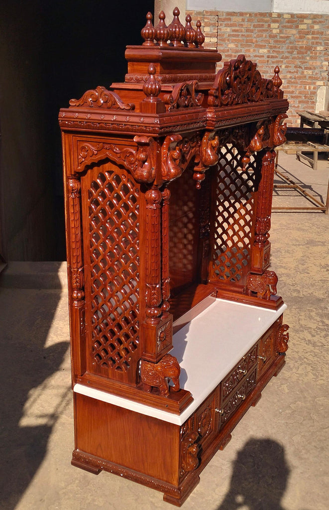 Solid Teak Wood Pooja Temple