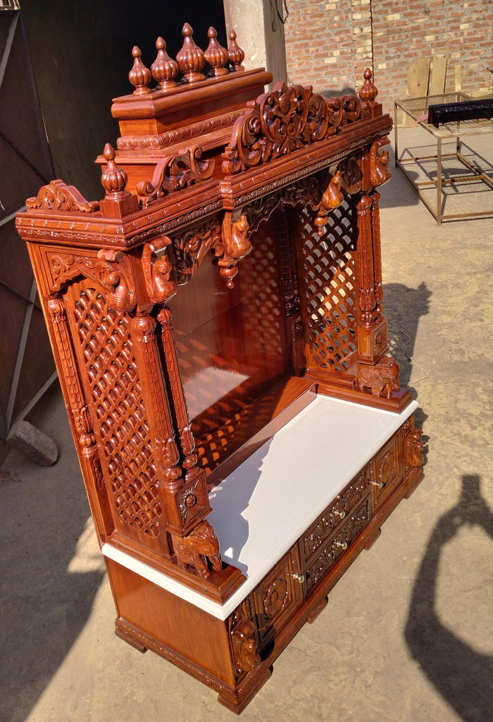 Solid Teak Wood Pooja Temple