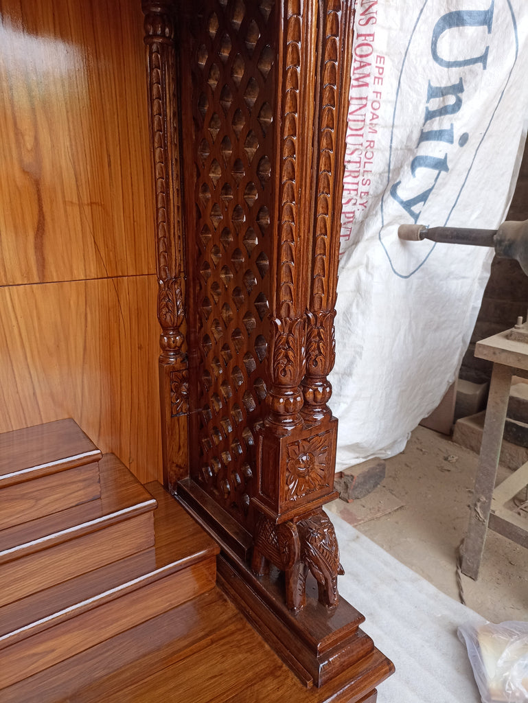 Teak Wood Pooja Mandir For Home