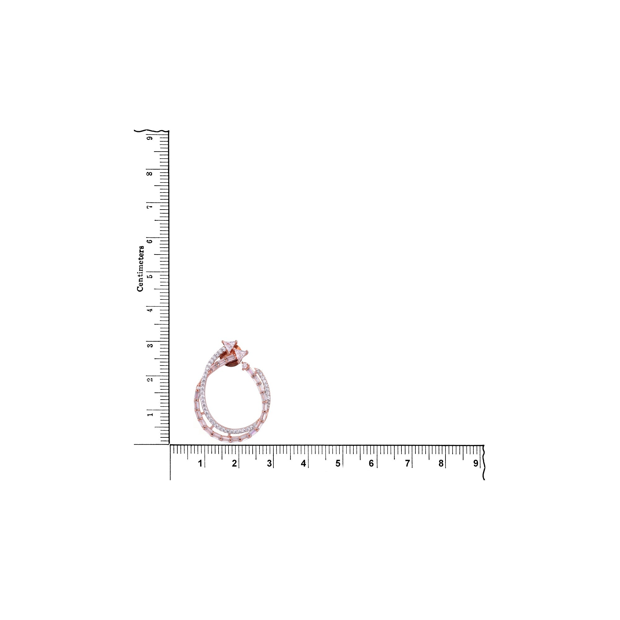 Stylish Party Wear Rose Gold Plated Ad Studded Handcrafted Earrings for Women and Girls