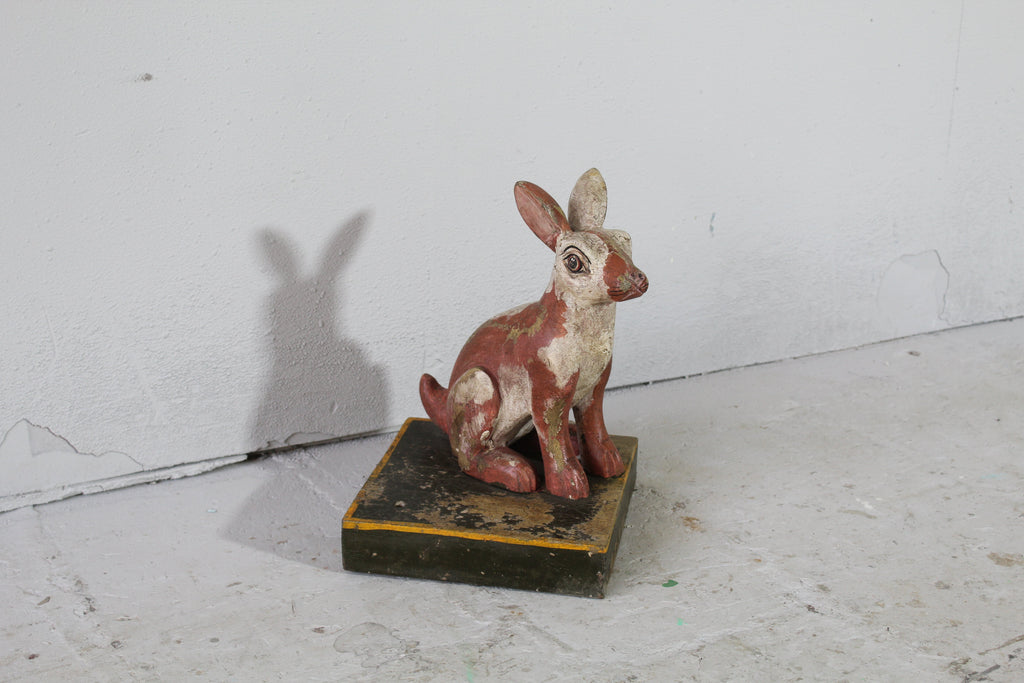 Hand-Carved Wooden Rabbit