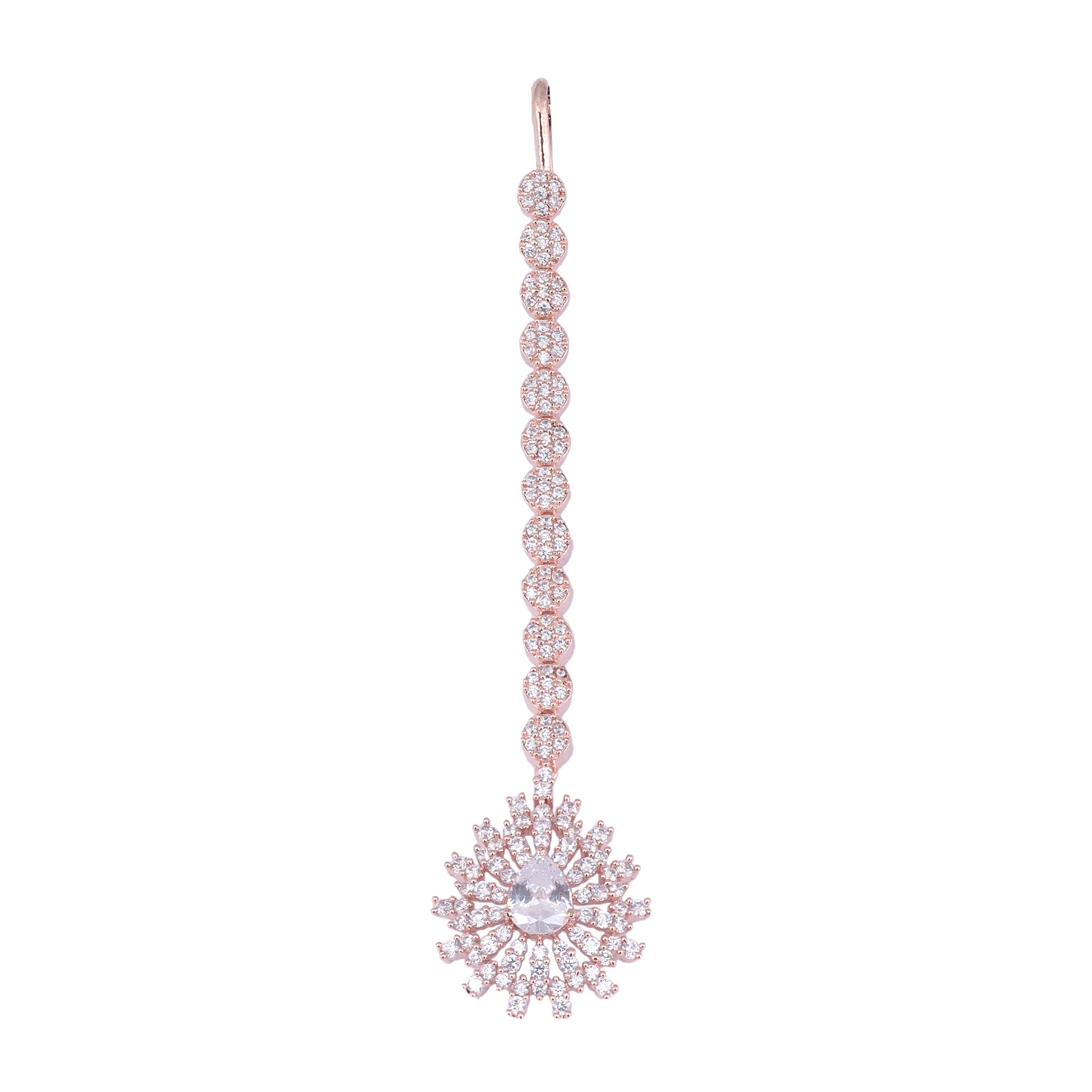 Drop-shaped Diamond Maang Tikka Handcrafted and stylish for Women & Girls