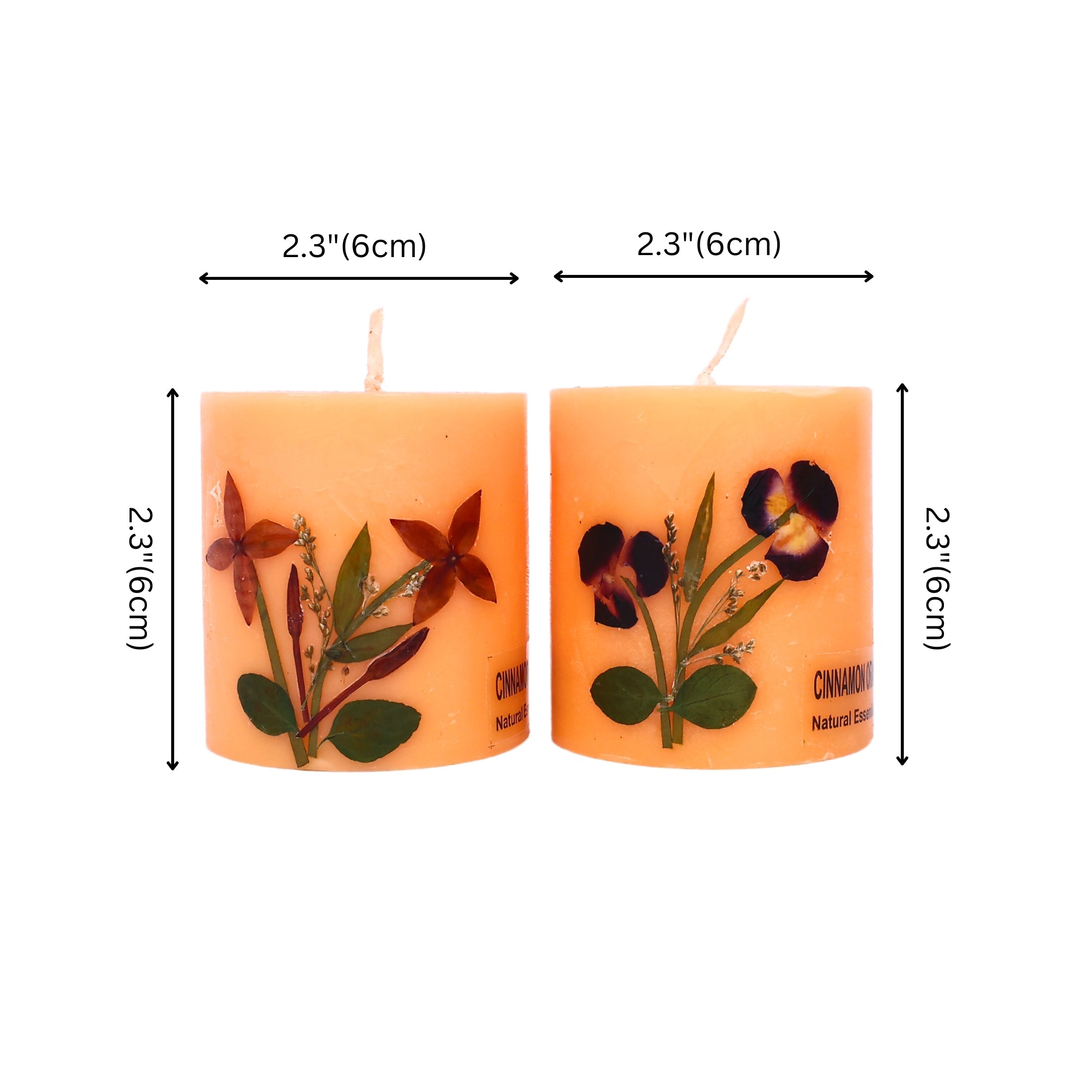 Eco-friendly Soy Wax Scented Pillar Candles-Set of 2 - Natriel