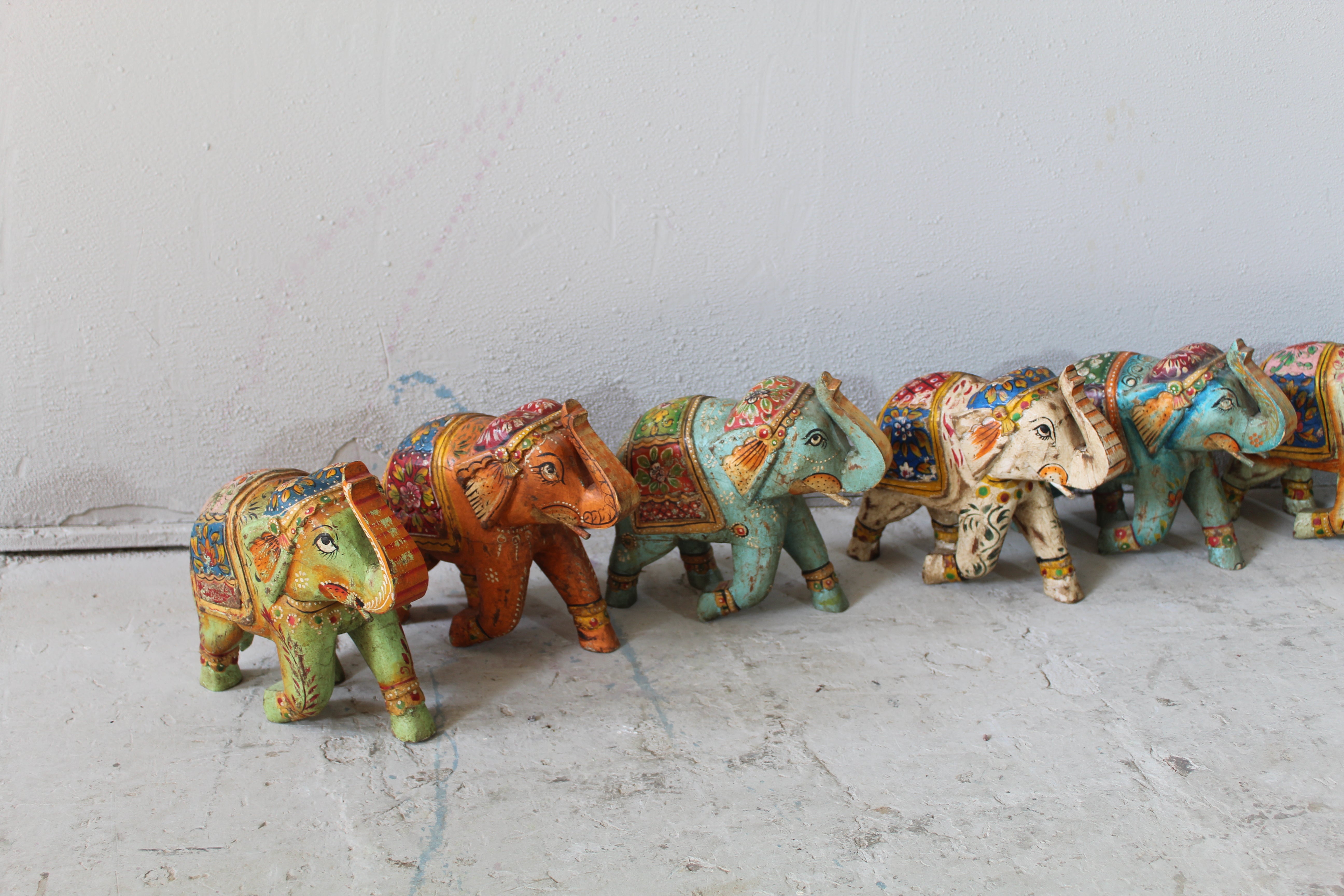 Hand-Painted & Eco-Friendly Wooden Elephant