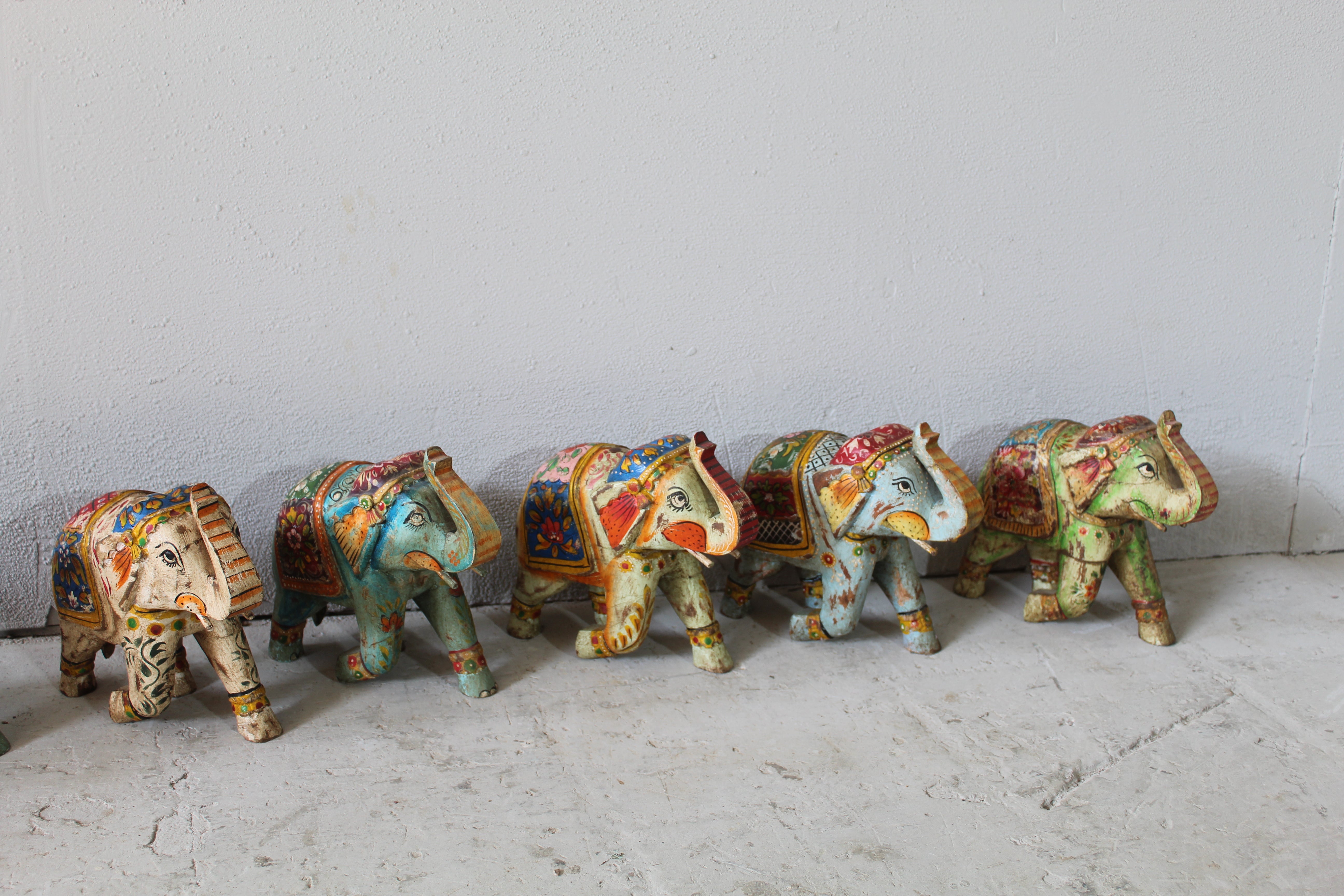 Hand-Painted & Eco-Friendly Wooden Elephant