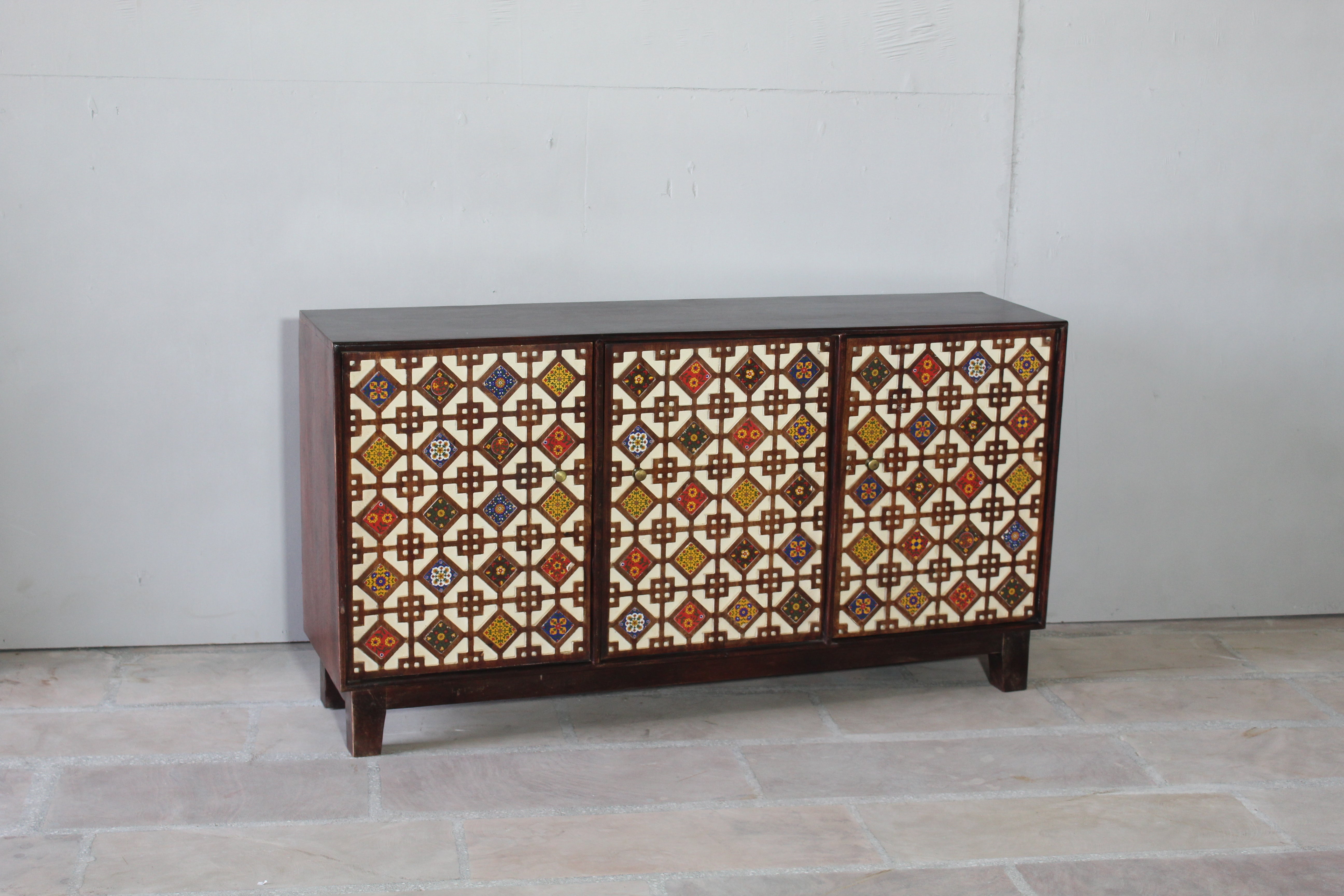 Large Mango Wood Sideboard Storage