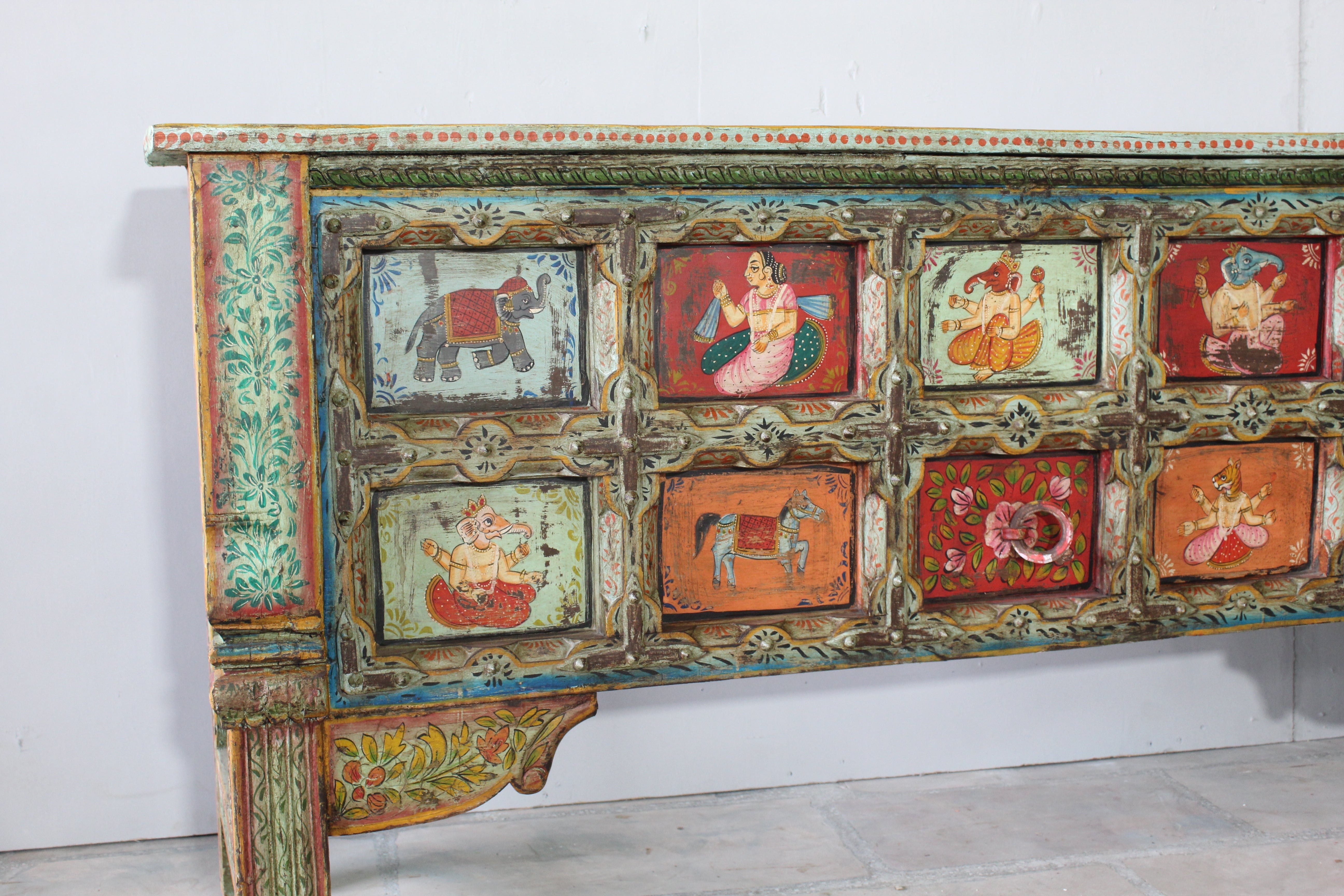 Hand-Painted Artistic Console Table