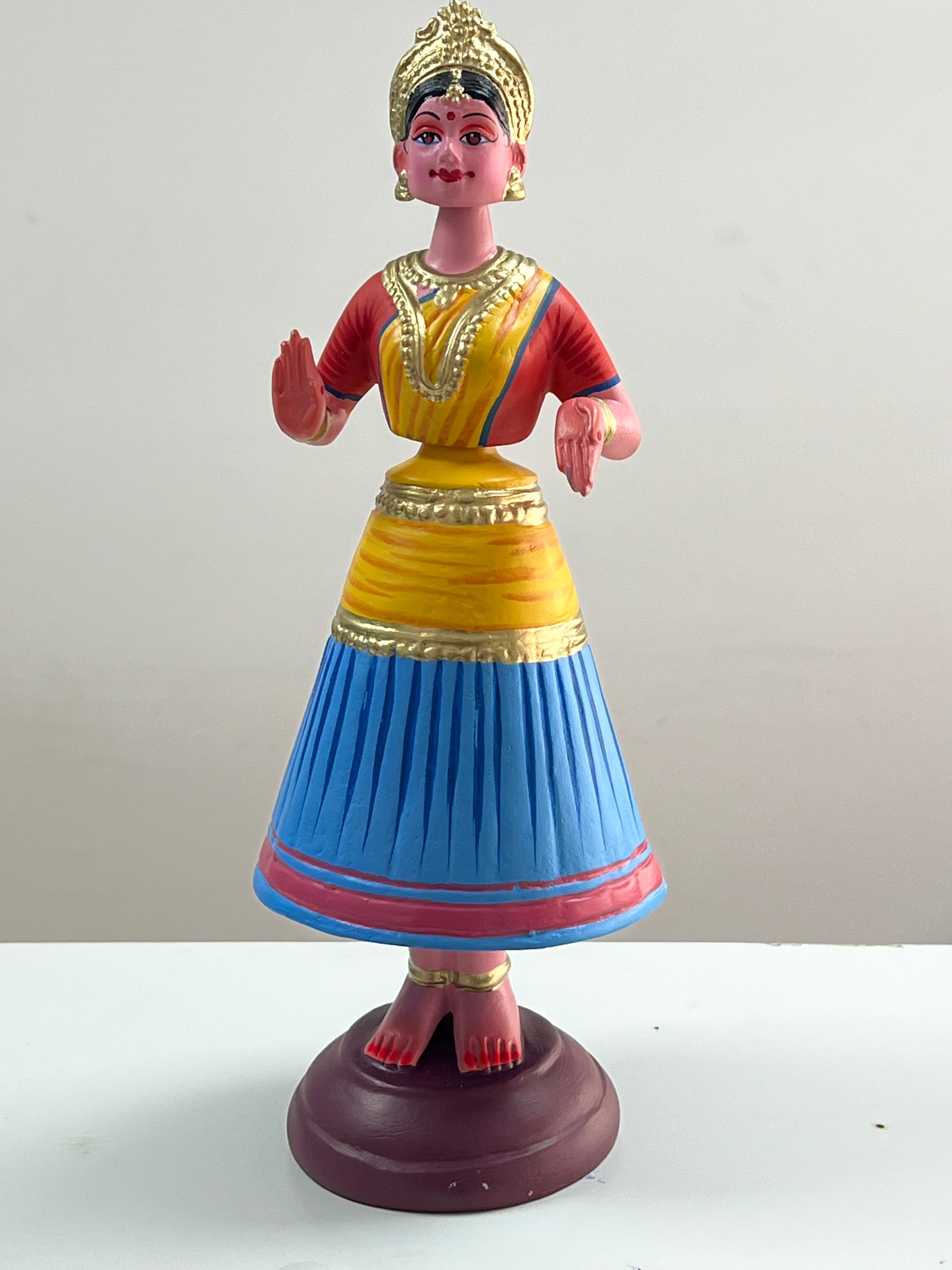 Handcrafted Kondapalli Dancing Doll Decor Yellow - Kondapalli Toys