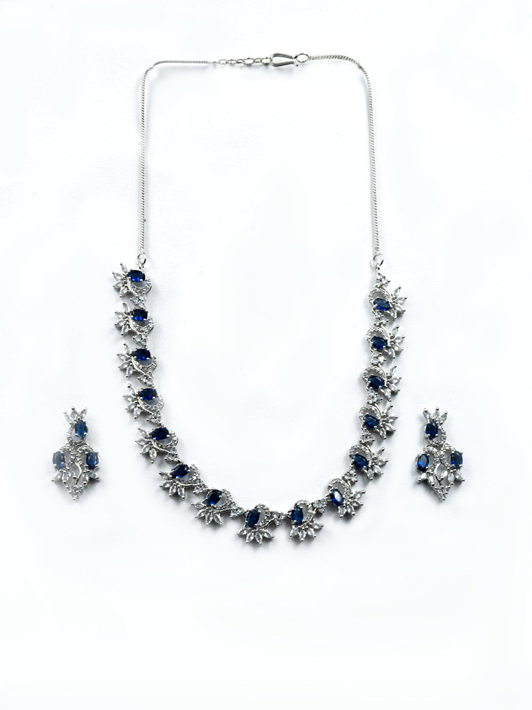 Women's Graceful American Diamond Necklace Set with Earrings
