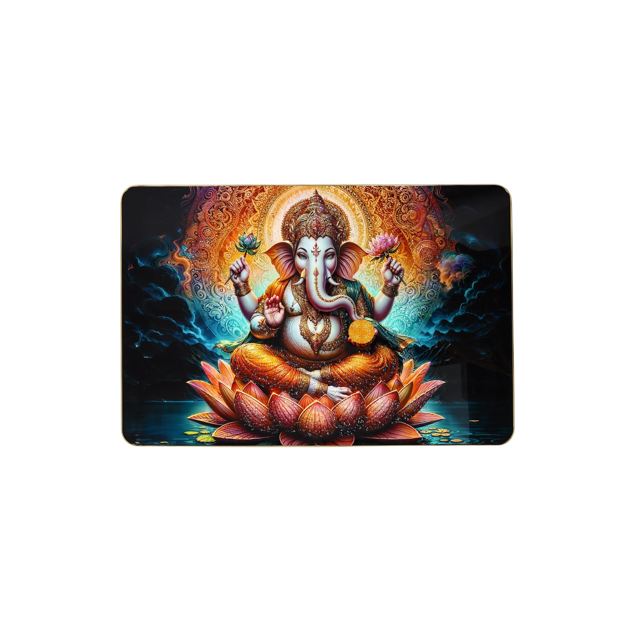 Lord Ganesha Resin Wall Painting - Natriel