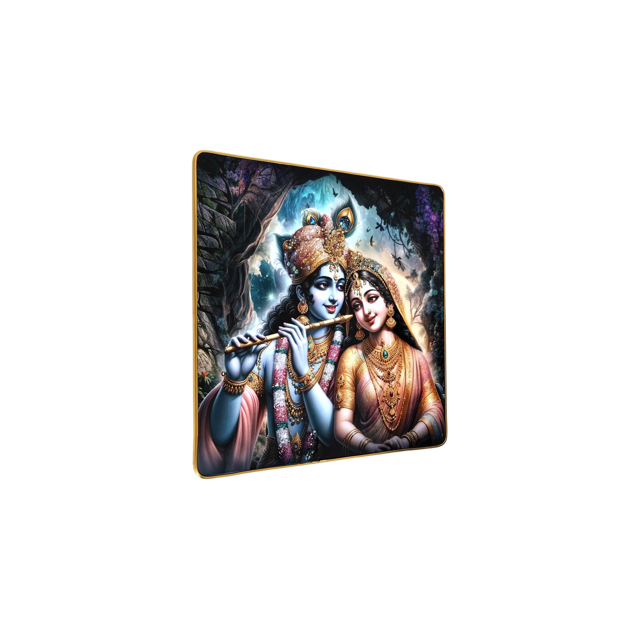 Radha-Krishna Resin Wall Painting - Natriel