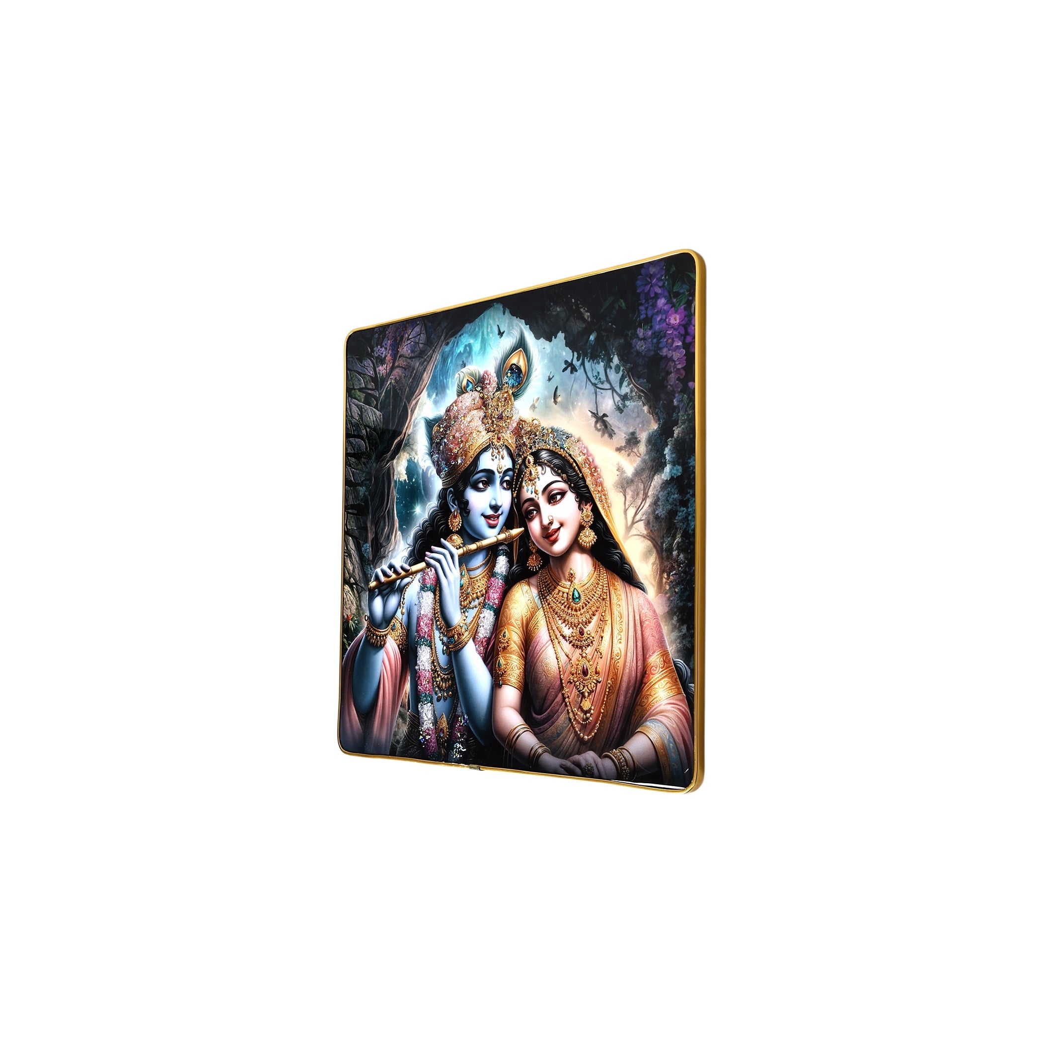 Radha-Krishna Resin Wall Painting - Natriel