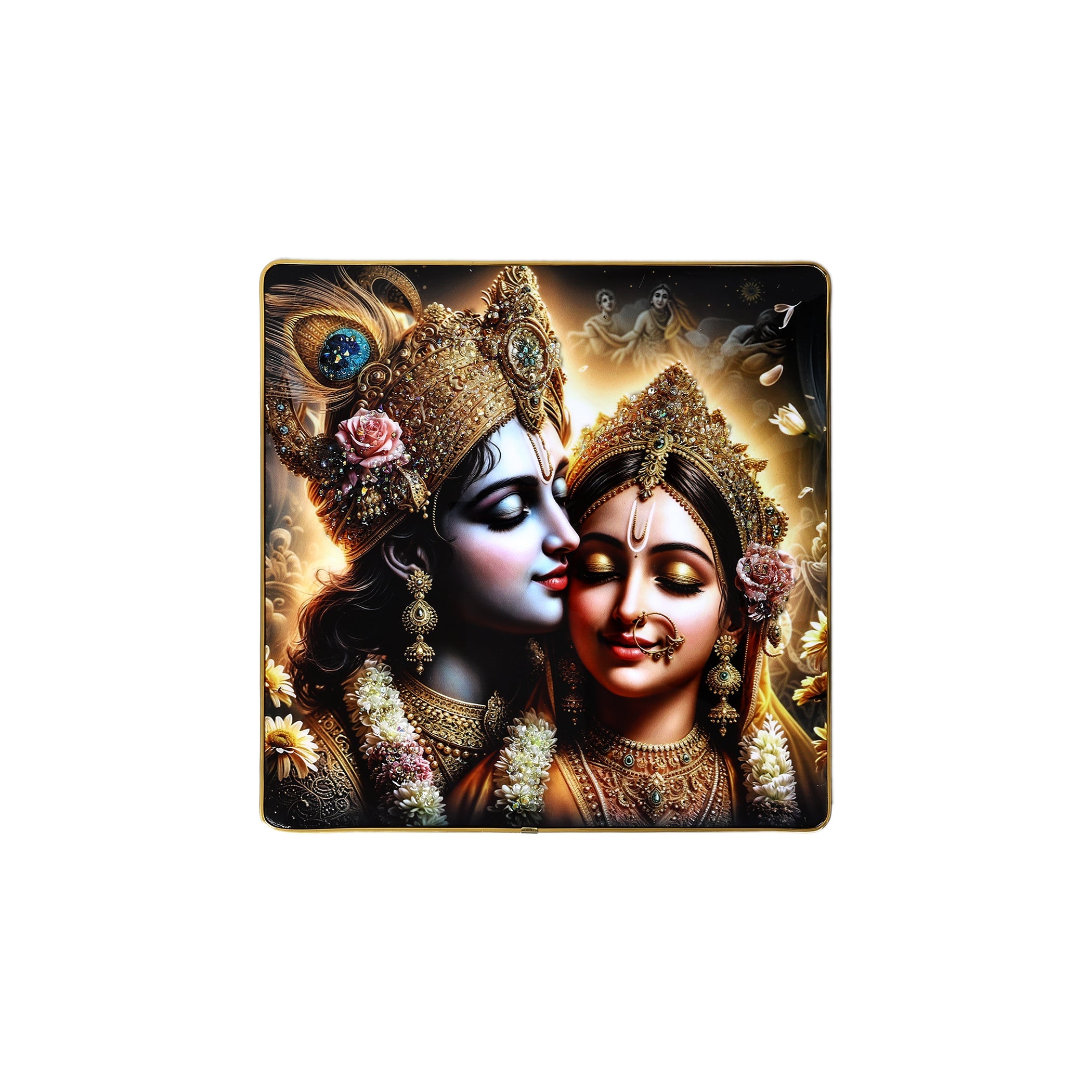 Radha-Krishna Resin Wall Painting - Natriel