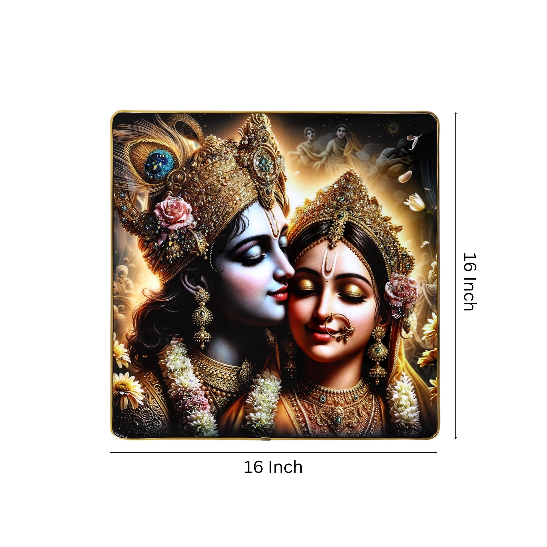 Radha-Krishna Resin Wall Painting - Natriel