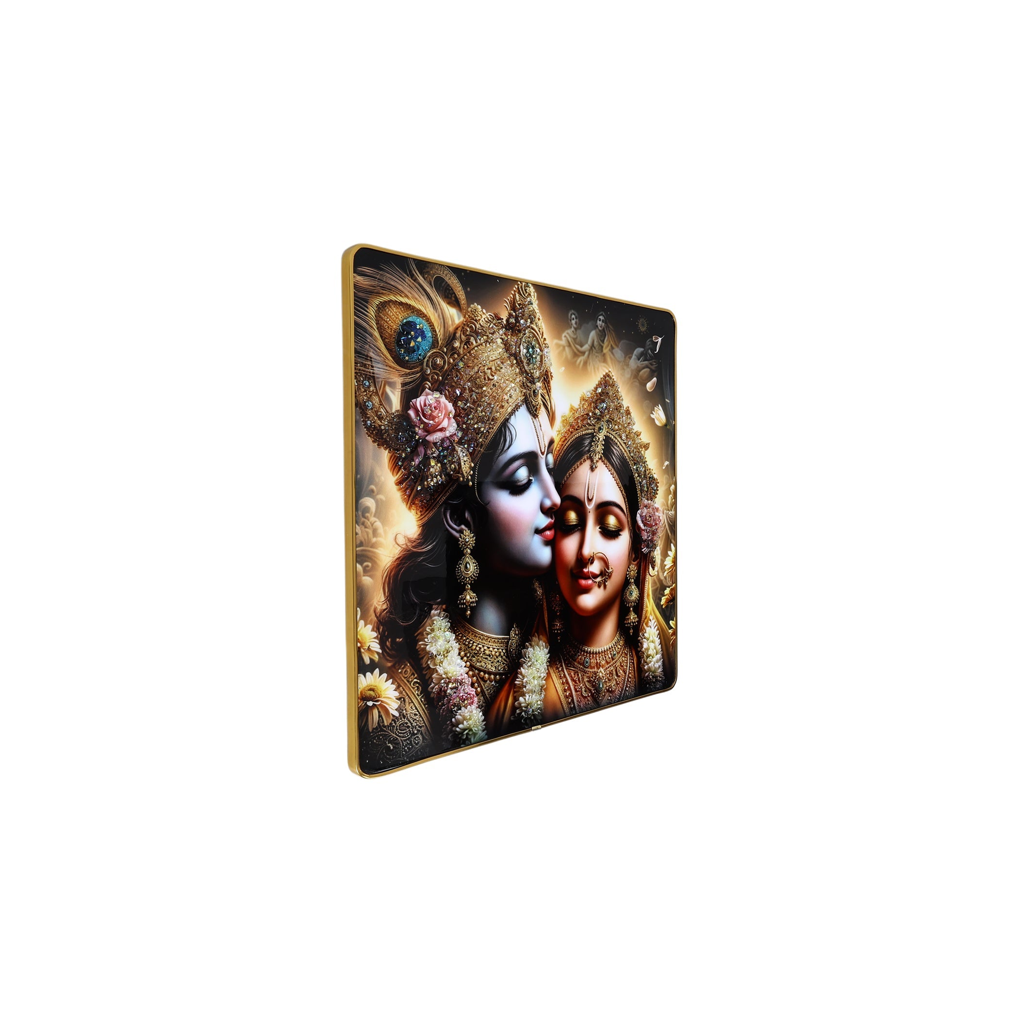 Radha-Krishna Resin Wall Painting - Natriel