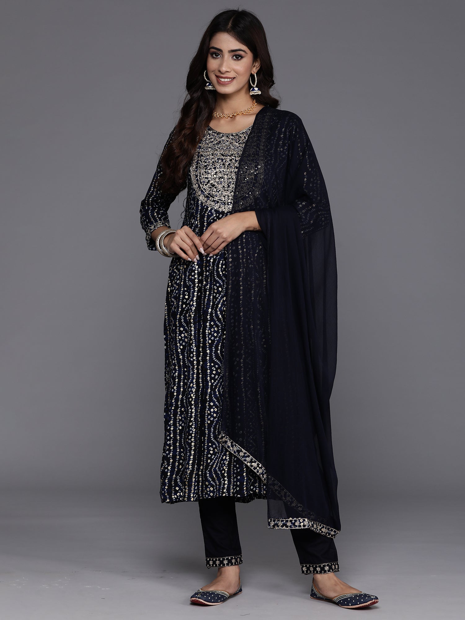 Women's Blue Viscose Rayon Kurta Set - Taantav