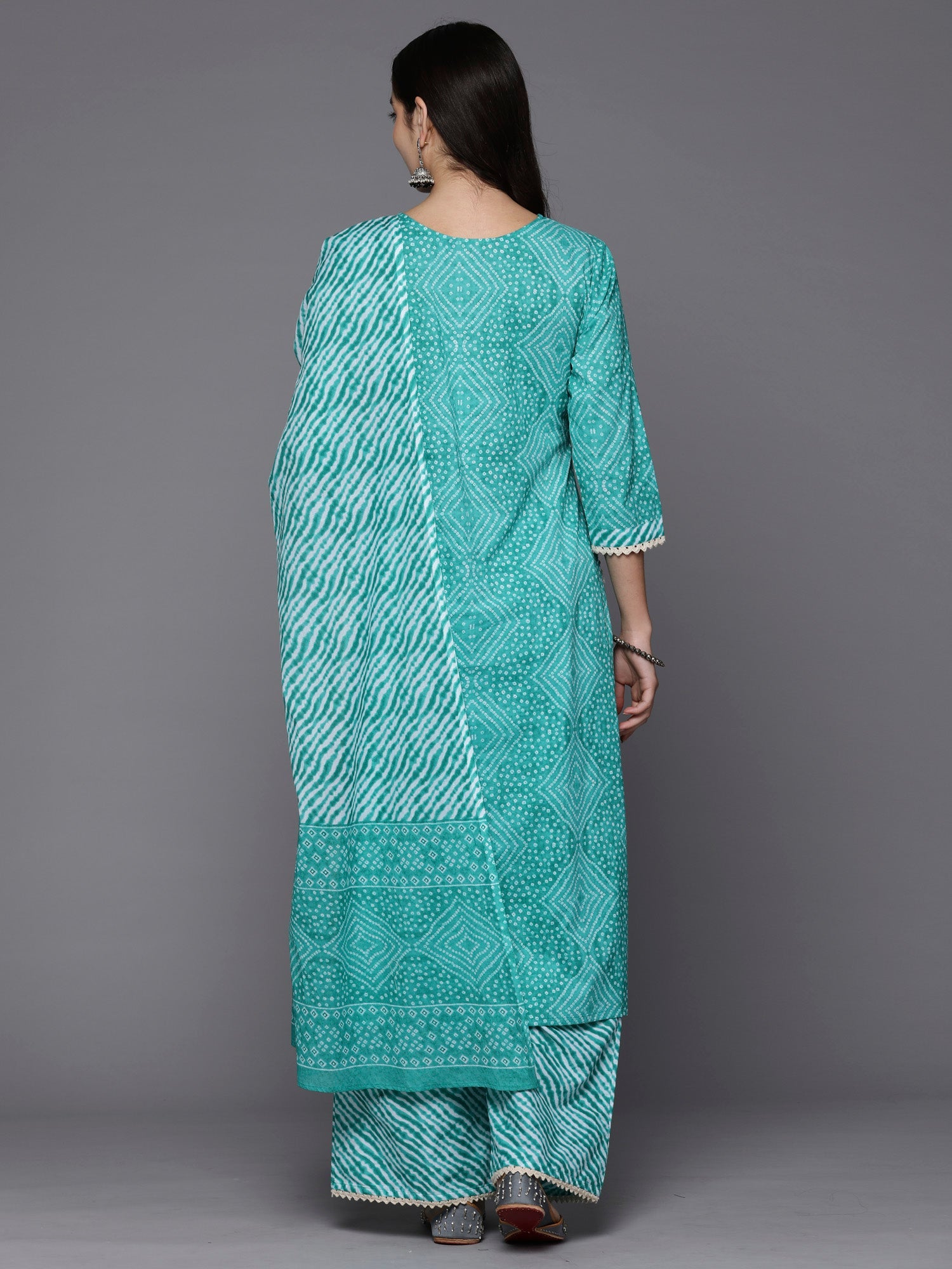 Women's Blue Pure Cotton Kurta Set - Taantav