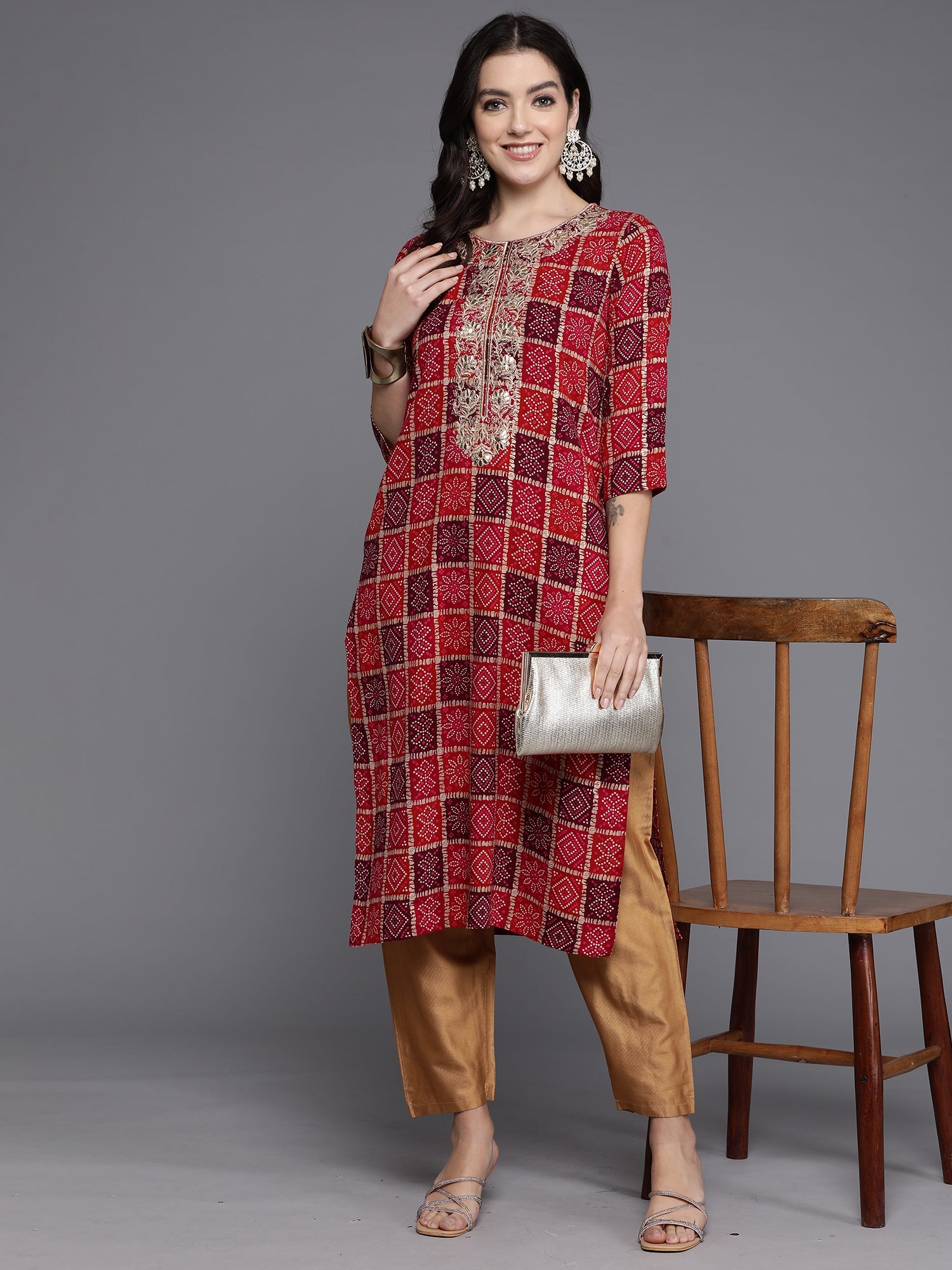 Women's Multi Viscose Rayon Kurta - Taantav