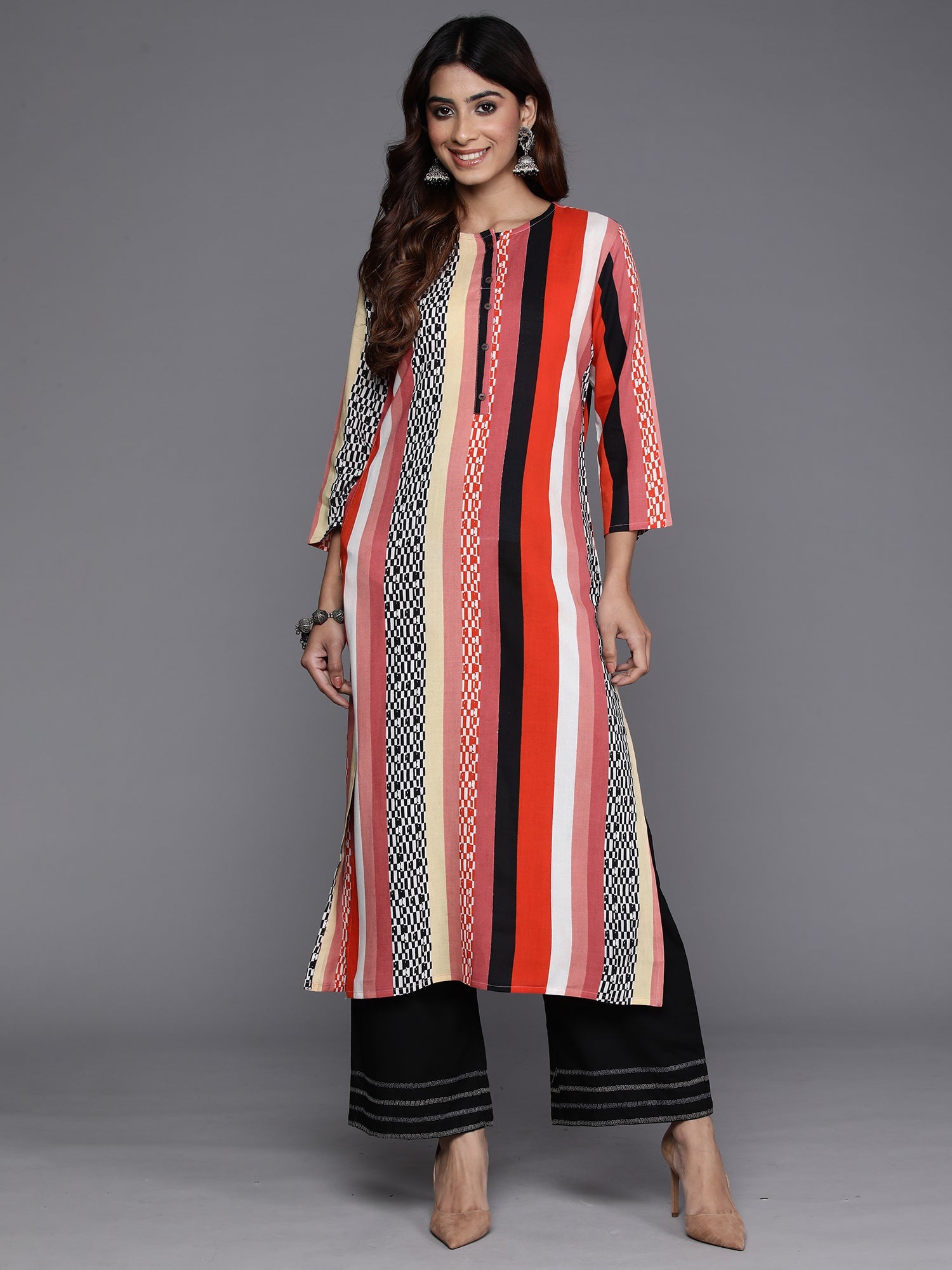 Women's Multi Viscose Rayon Kurta - Taantav