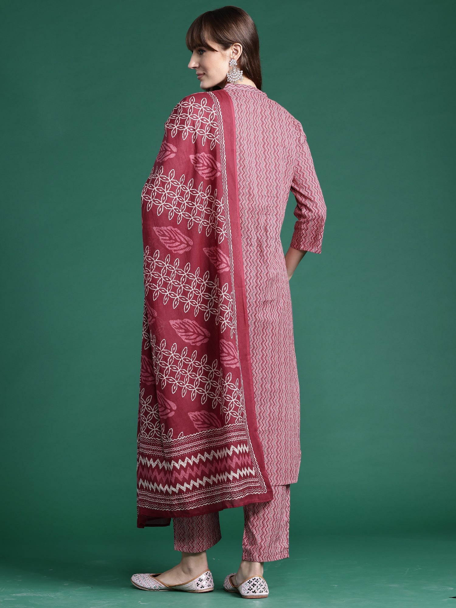 Women's Pink Pure Cotton Kurta Set - Taantav