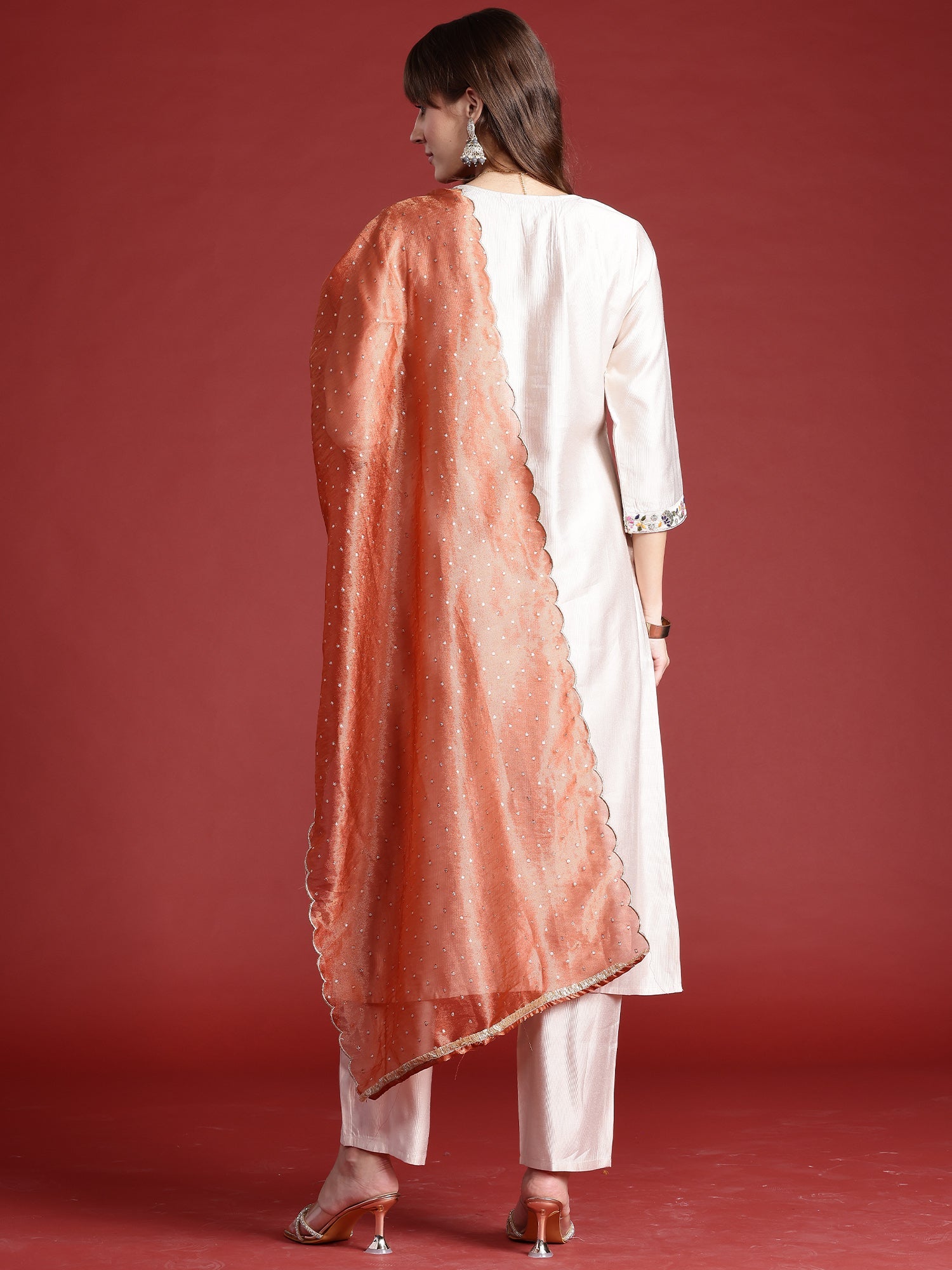 Women's Off White Liva Kurta Set - Taantav