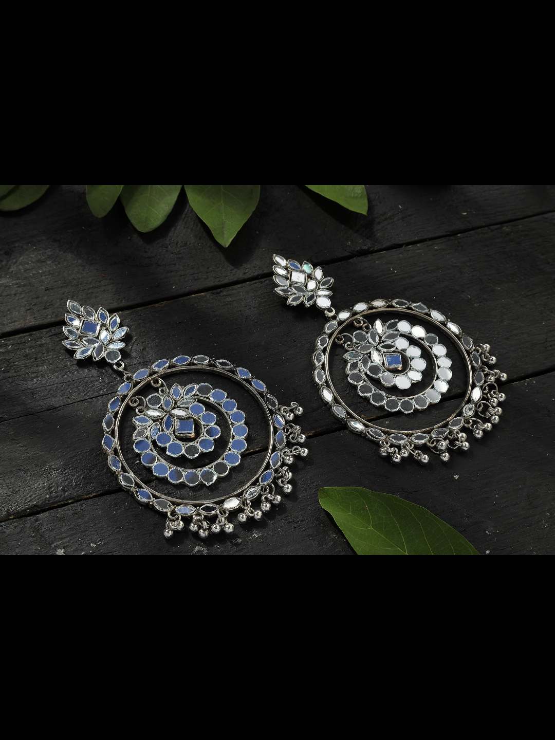 Johar Kamal Paki Design Mirror Earrings Jh