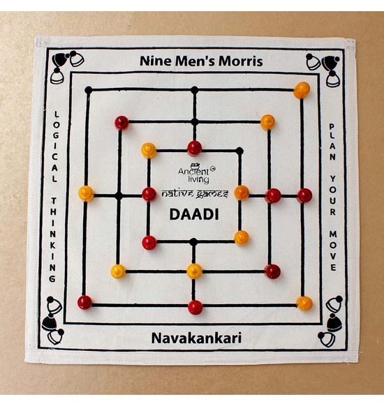 Daadi game / Navakankari / Nine men's morris board game