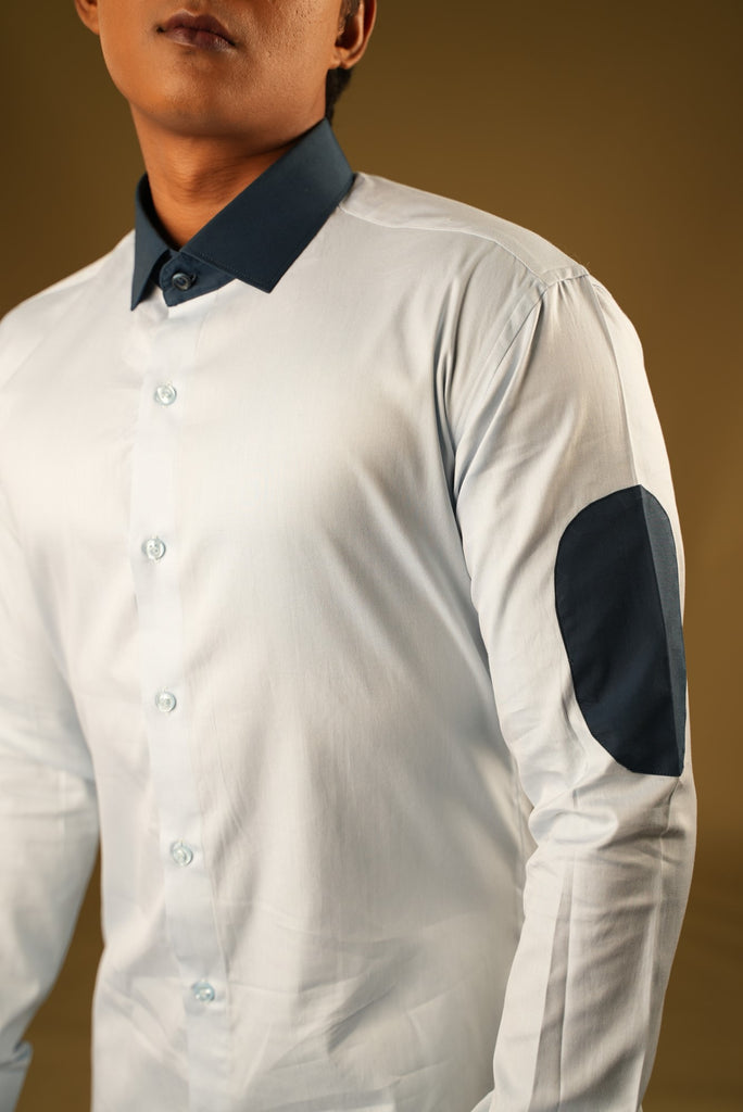 Men's Light Blue Color Dark Kola Shirt Full Sleeves Casual Shirt