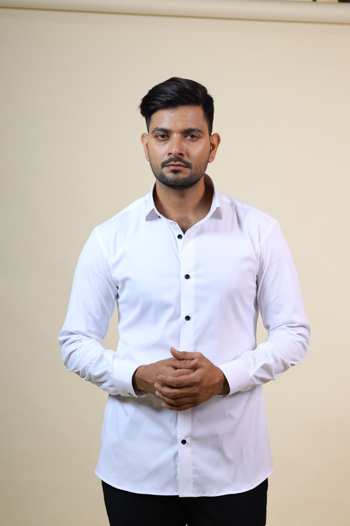 Men's White Color Eirian Designer White Shirt Full Sleeves Casual Shirt