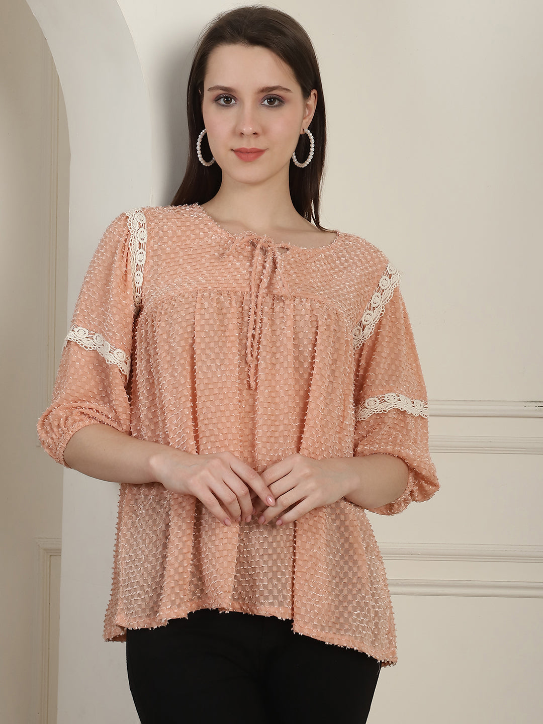Women's Green Peplum Women's Top