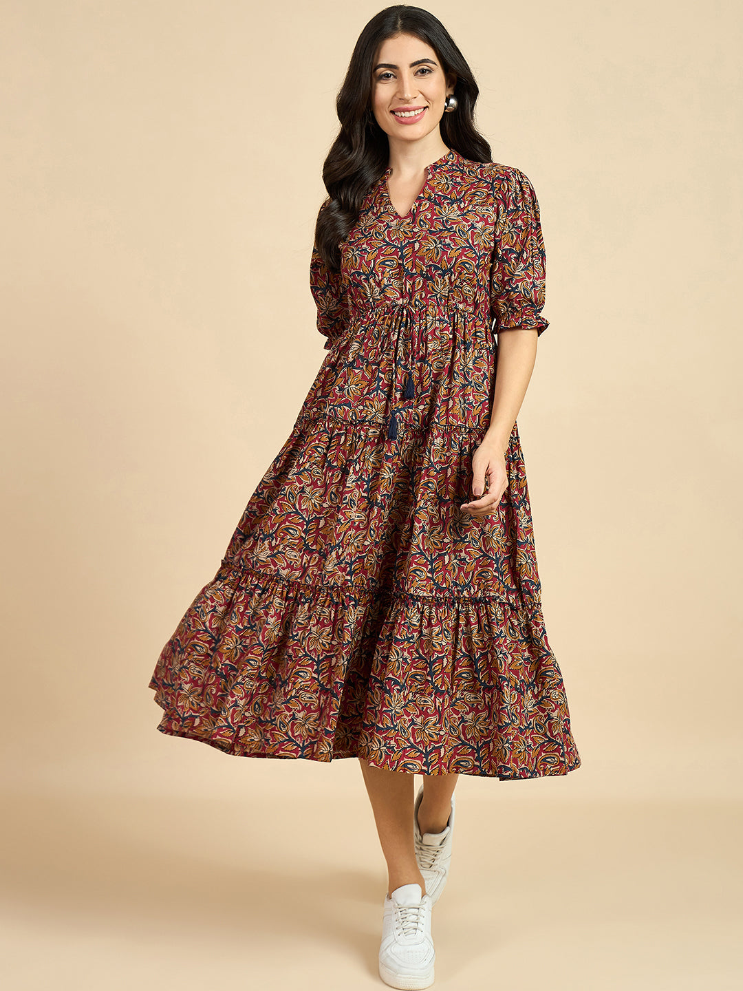 online western dresses for ladies Women's Western Cowgirl Dress 70s Vintage Elegant Colorblock Maxi Dress Fall Casual Long Sleeve Boho Long Dress,White,S at Amazon Women's Clothing store
