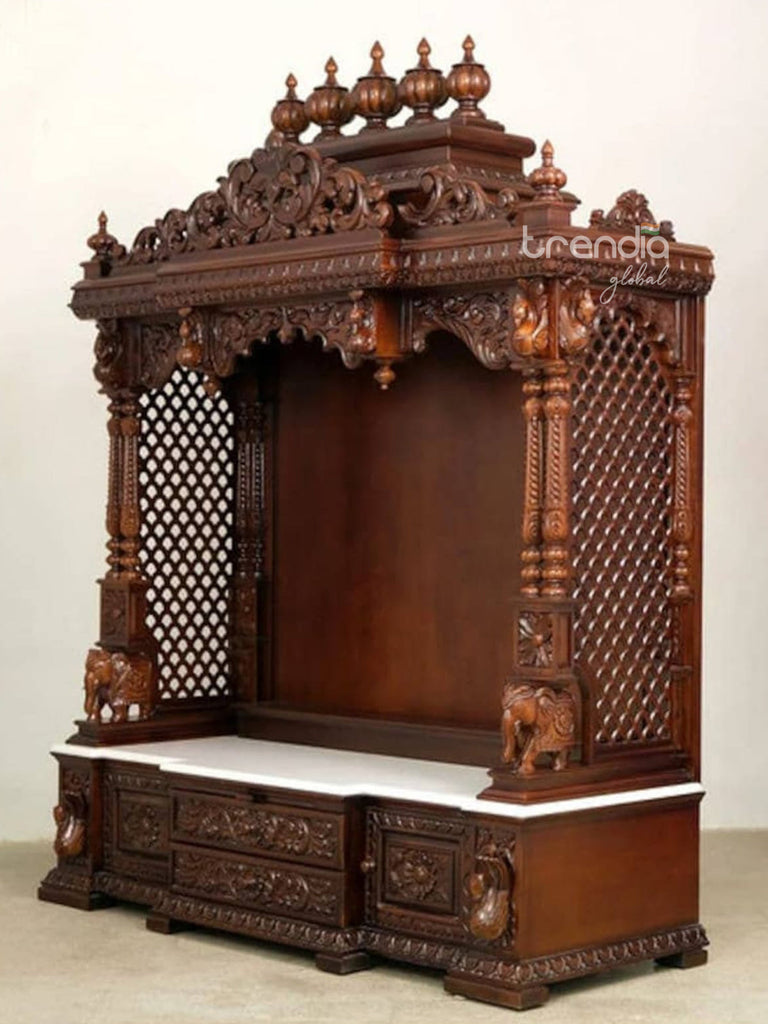 Wooden temple solid Teakwood Handmade Customizable Home Wooden Temple Large Wooden Mandir All Handcrafted Carving Temple Polished Mandir
