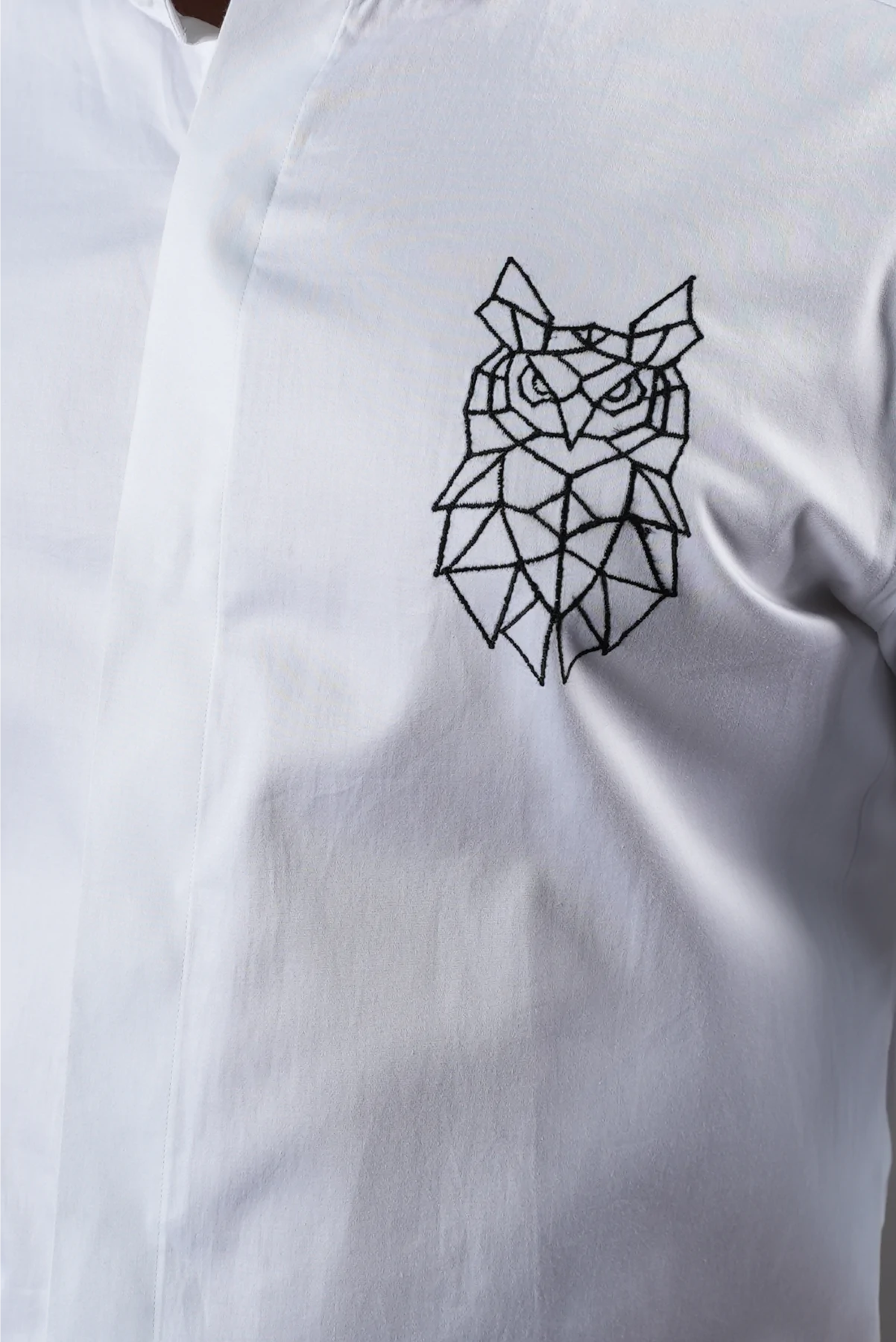 Men's White Color Bianco Owl Shirt Full Sleeves Casual Shirt - Hilo Design