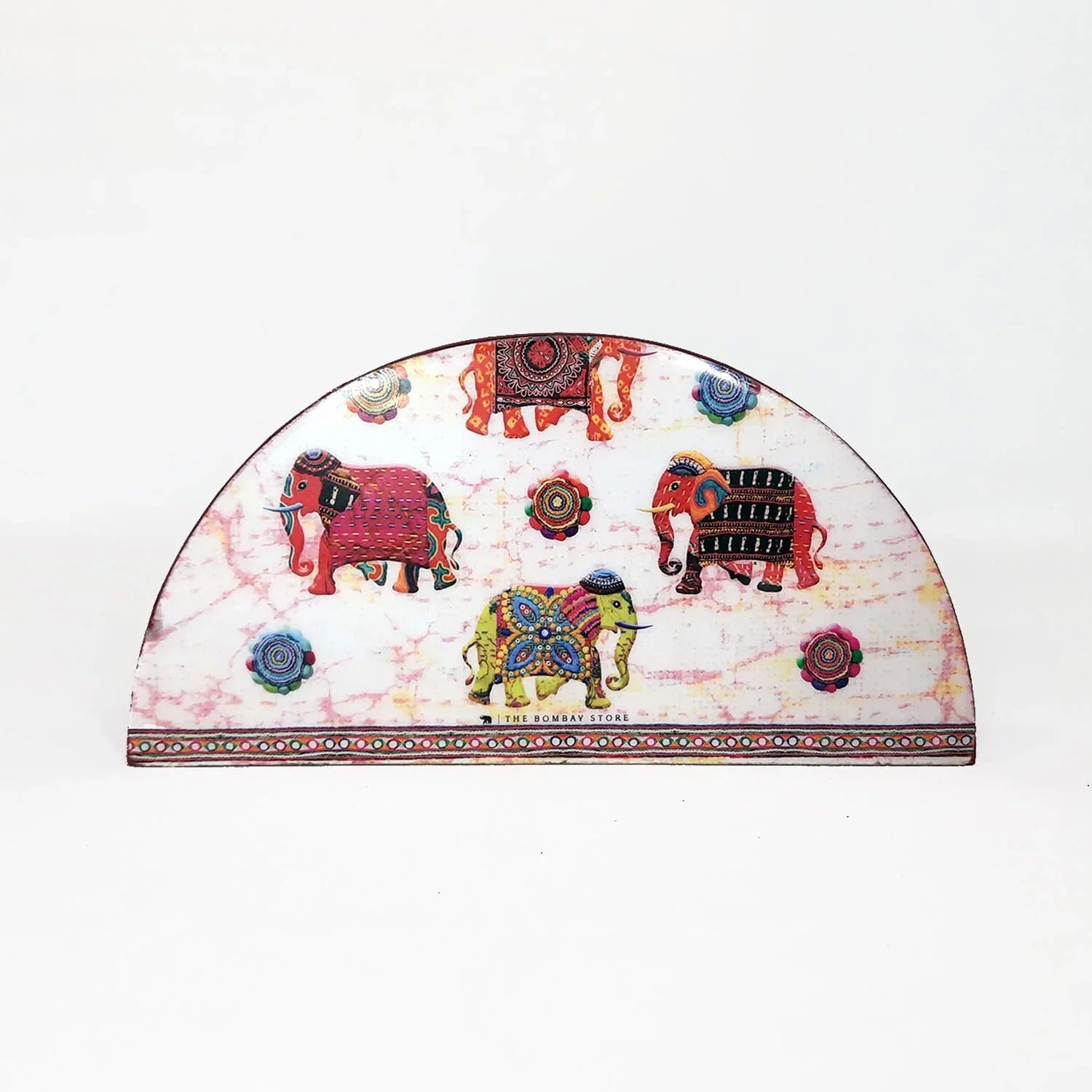 Colourful Elephants Tissue Paper Holder By Trendia Decor