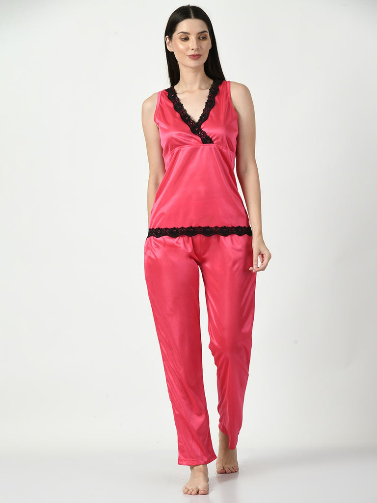 Women's Satin Pink Nightdress