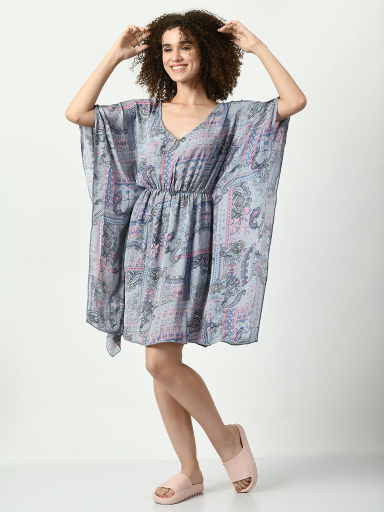Women's Georgette Grey Nightdress