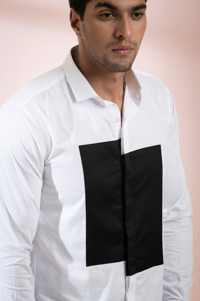 Men's White Color Elysian Shirt Full Sleeves Casual Shirt