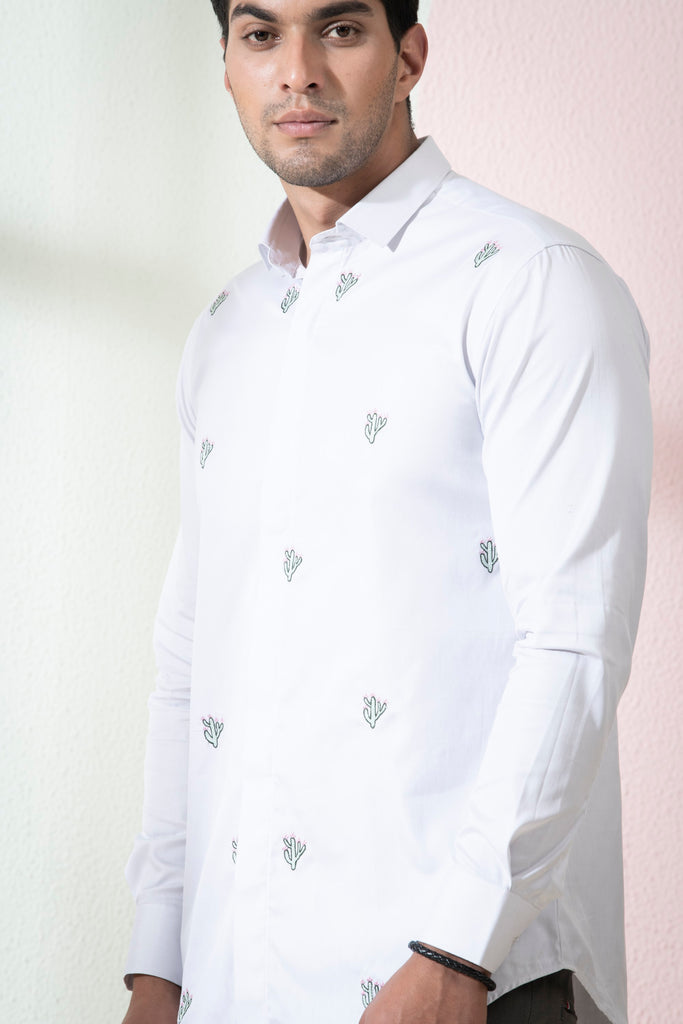 Men's Grey Color Rive Full Sleeves Shirt