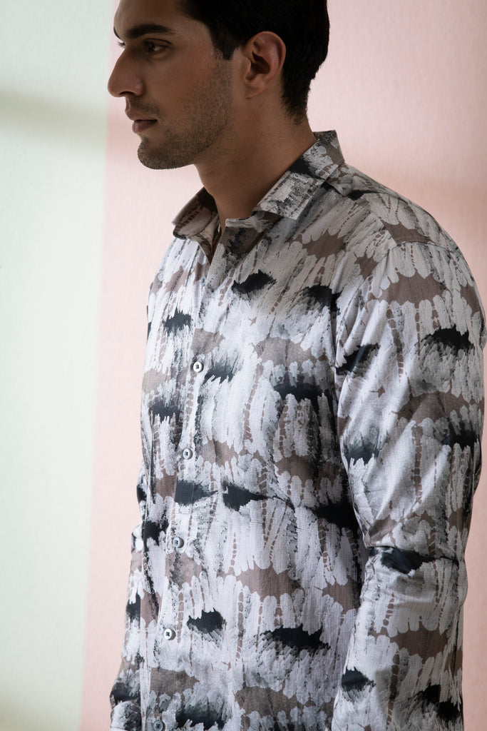Men's Black Color Caron Full Sleeves Shirt