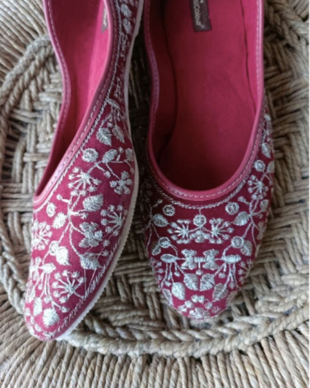 Women's Maroon Designer  Indian Ethnic Comfort Footwear