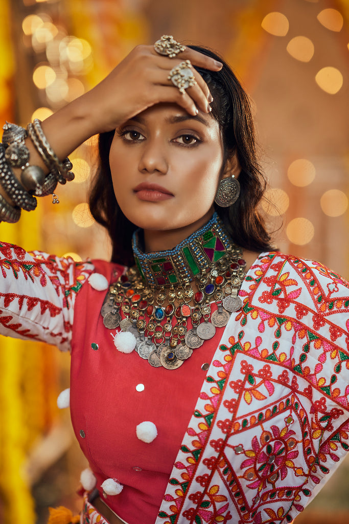 Women's Black Maslin Cotton Digital Printed Lehenga Set