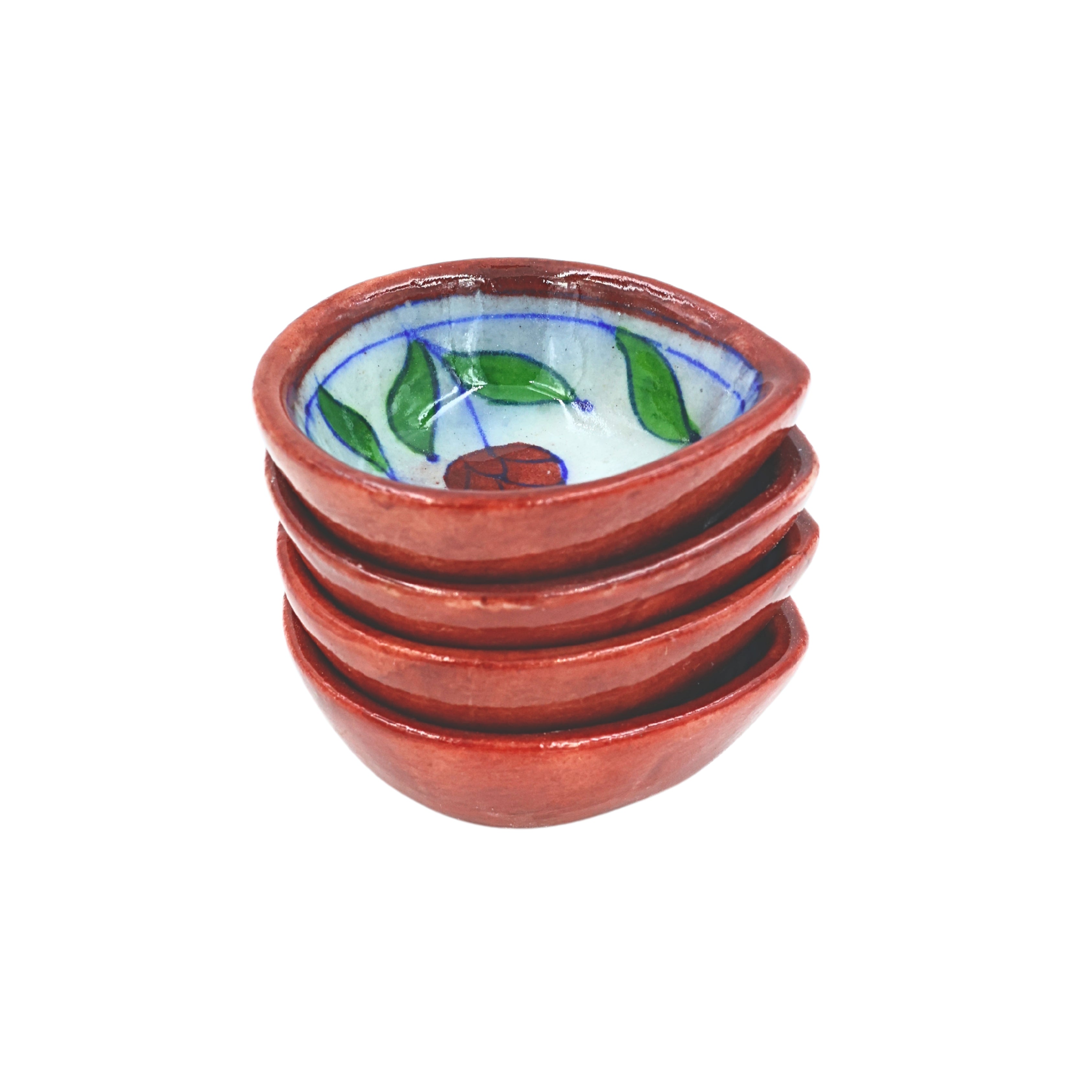 Blue Pottery Diyas-Set of 4 - Natriel