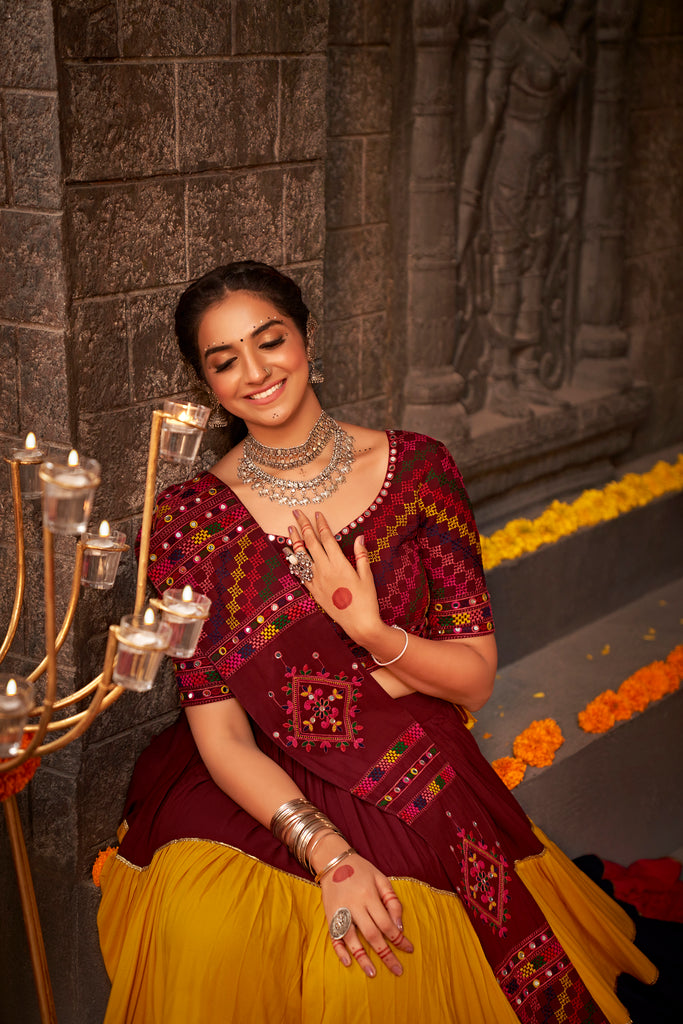 Women's Multi Color Viscose Rayon Lehenga Set