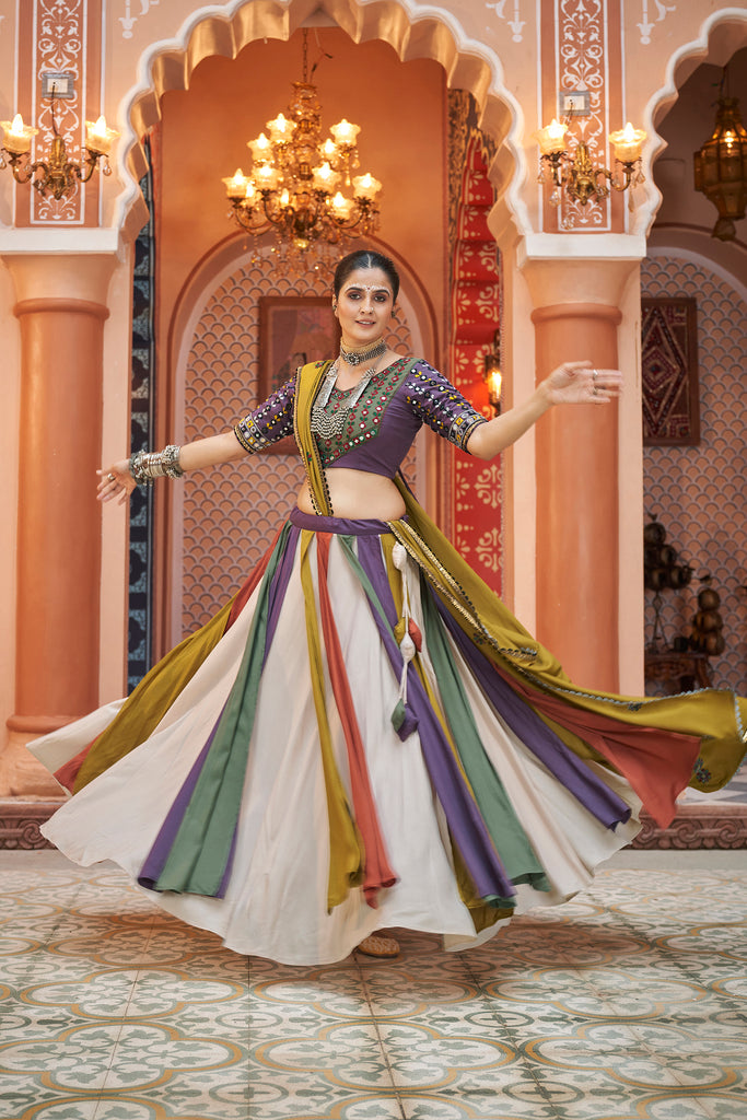 Women's Multi Color Viscose Rayon Lehenga Set