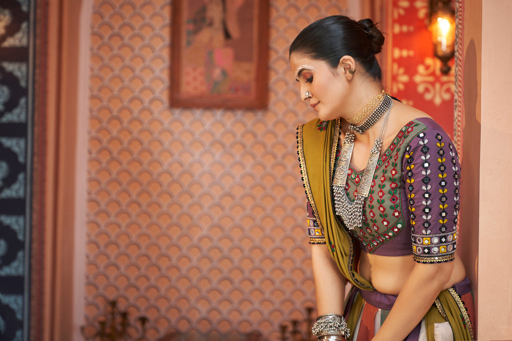 Women's Multi Color Viscose Rayon Lehenga Set