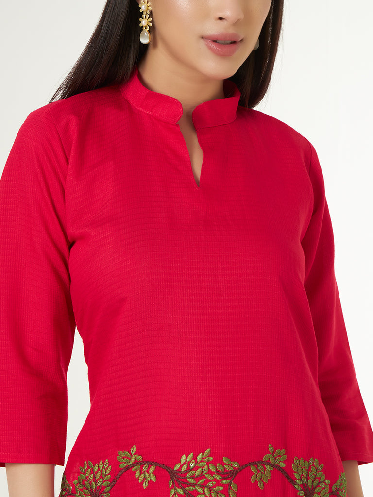 Women's Rani  Mulberry Emroidery Work Co-Orde Set