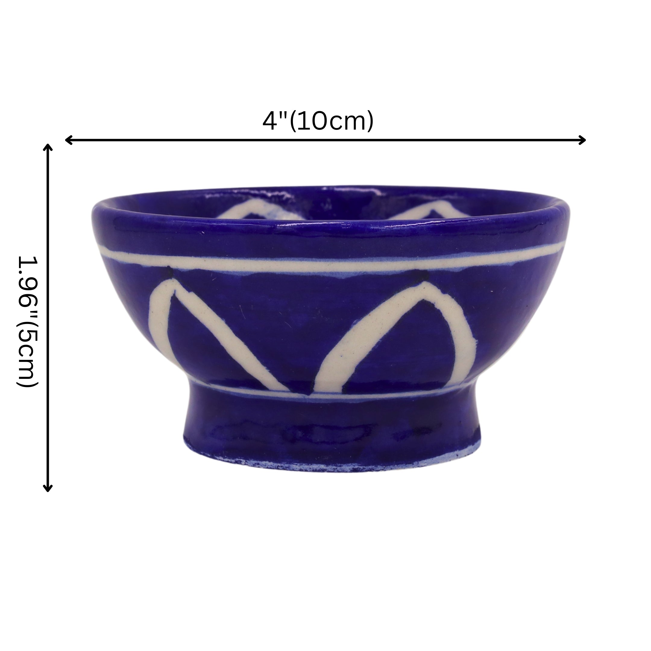 Blue Pottery Round Bowl - Blue Color - Natriel